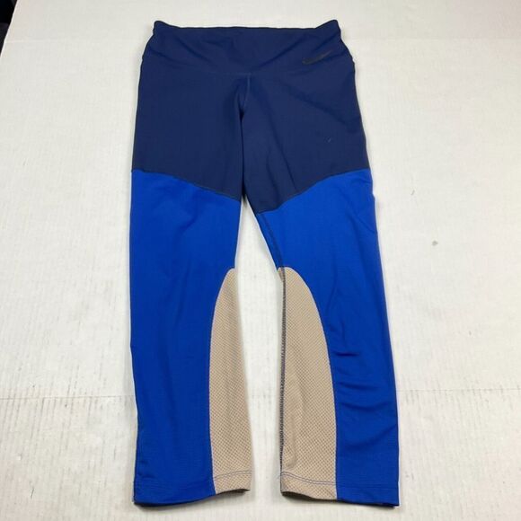 Nike Womens Dri Fit Leggings Color-Block Quick Dry Cropped Stretch Pull On Small - Picture 1 of 12